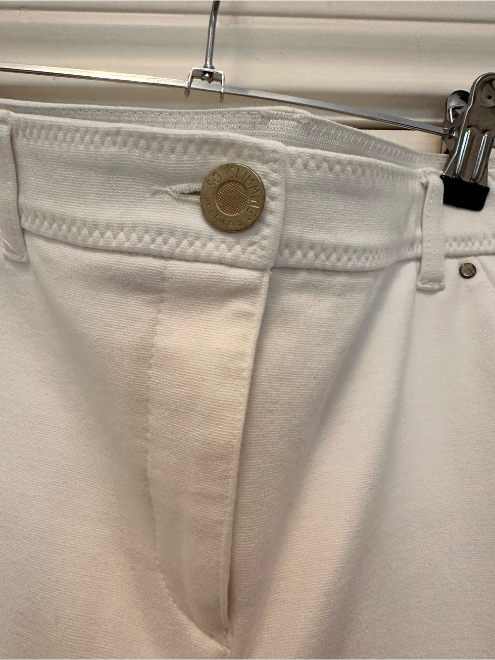 Chico's So Slimming White Denim Pants - Size 2 (US 12) - EUC - Picture 7 of 11